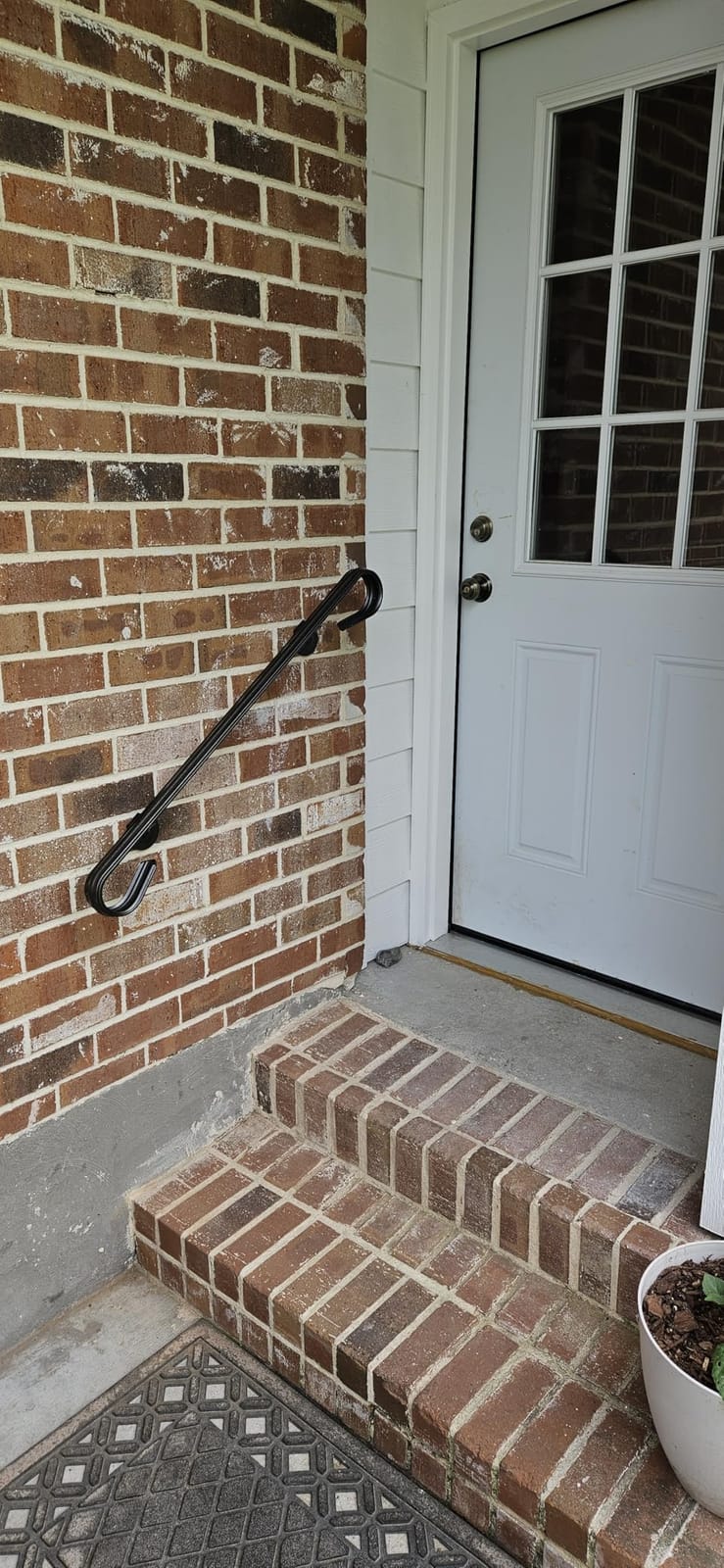 Kenosha Iron 2 Ft Wrought Iron Handrail Staircase Porch Deck Railing - Made in America - Wall Mounted Black Metallic Indoor Outdoor Installation Hardware Included customer photo 1
