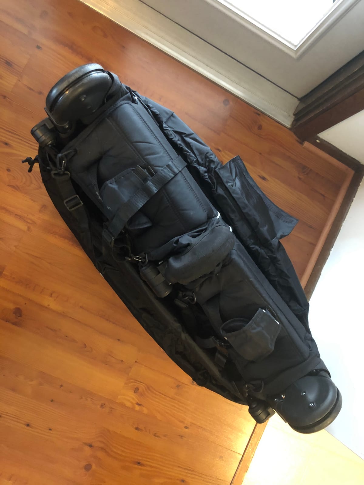 V VOLKGO XL Stroller Travel Bag for Airplane with Backpack Shoulder Straps, Stroller Cover for Air Travel, Jogger & Carrier, Waterproof Travel Cover (18x24x47 in) customer photo 1