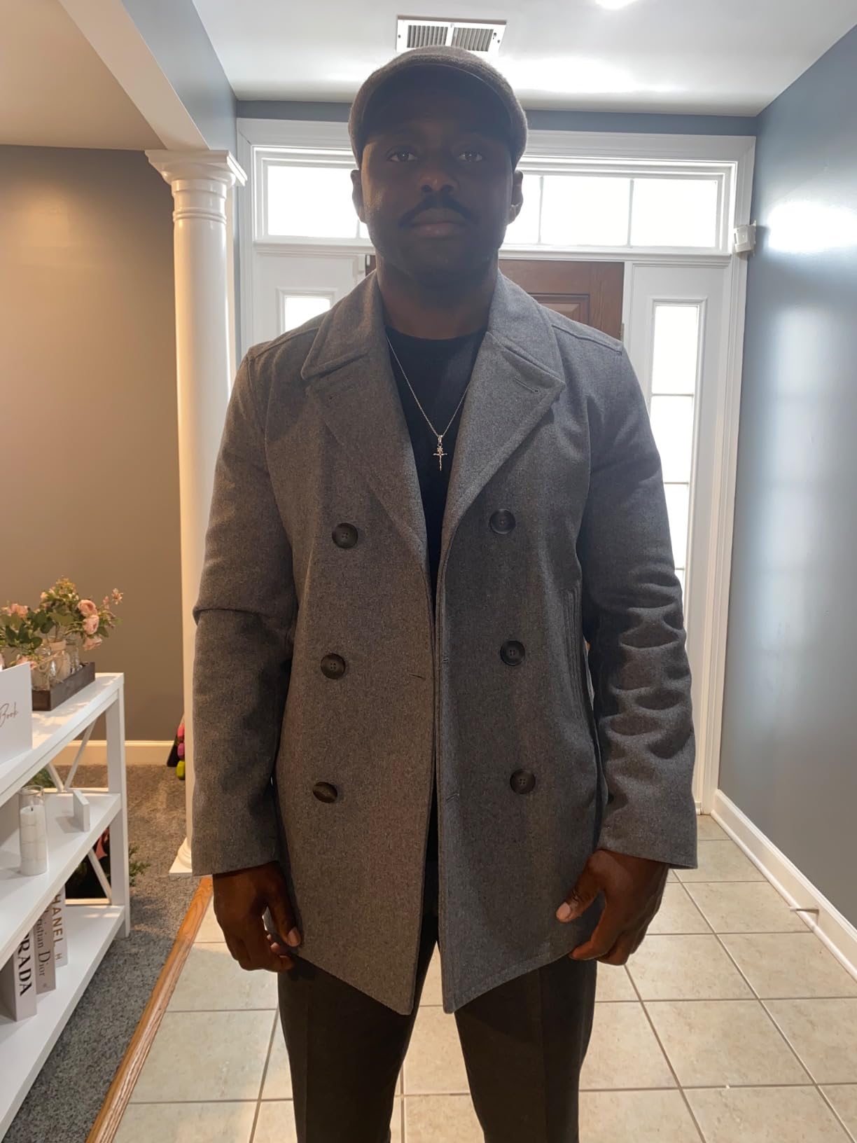 Nautica Men's Wool Blend Peacoat – Double-Breasted Winter Coat, Regular, Big & Tall Sizes customer photo 2