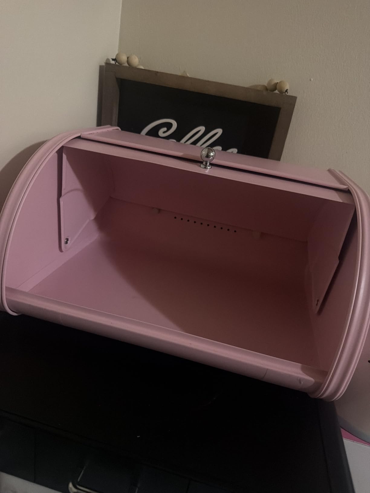 KL X458 Cream Metal Bread Box/Bin Storage Container for Kitchen Countertop | Save bread for long-lasting freshness and cream colored design decorate your kitchen customer photo 2