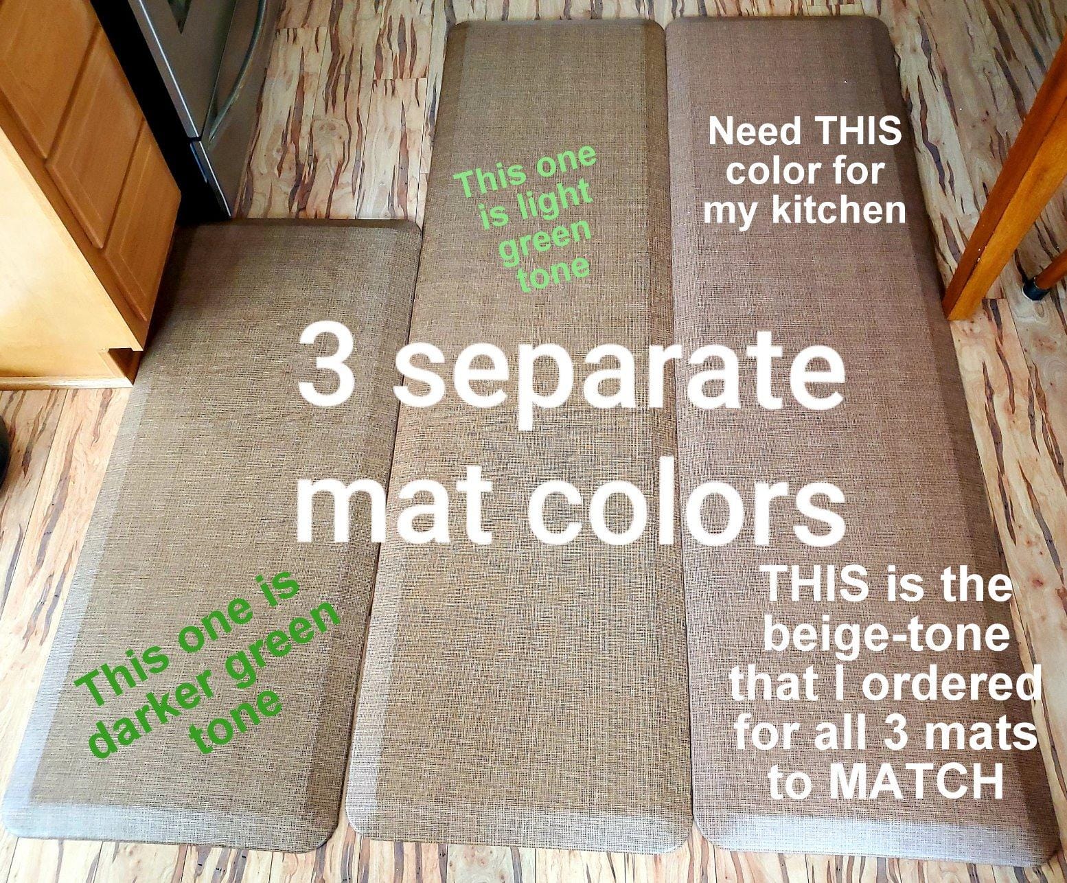 NewLife by GelPro Anti-Fatigue Designer Comfort Kitchen Floor Mat, 20x72, Tweed Barn Red Stain Resistant Surface with 3/4” Thick Ergo-Foam Core for Health and Wellness customer photo 1