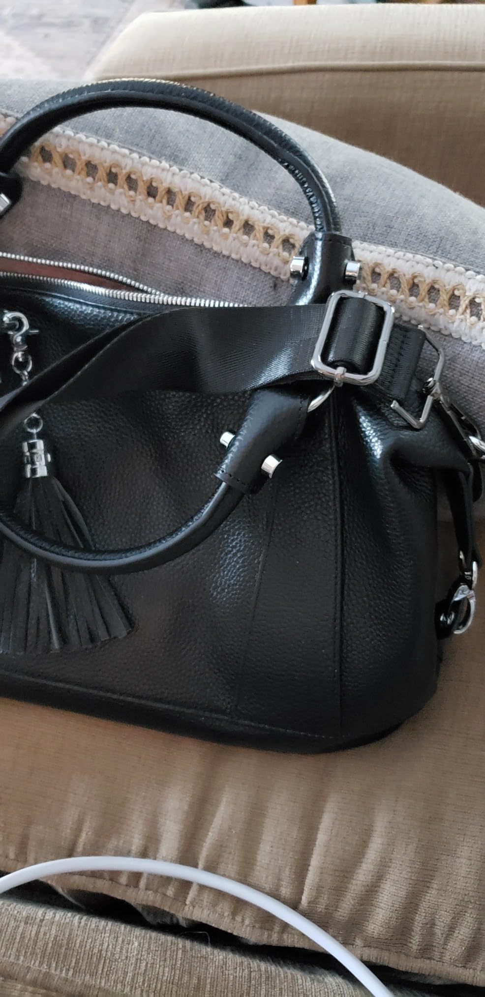 HESHE Genuine Leather Purse for Women Satchel Tote Bags Shoulder Handbags customer photo 1