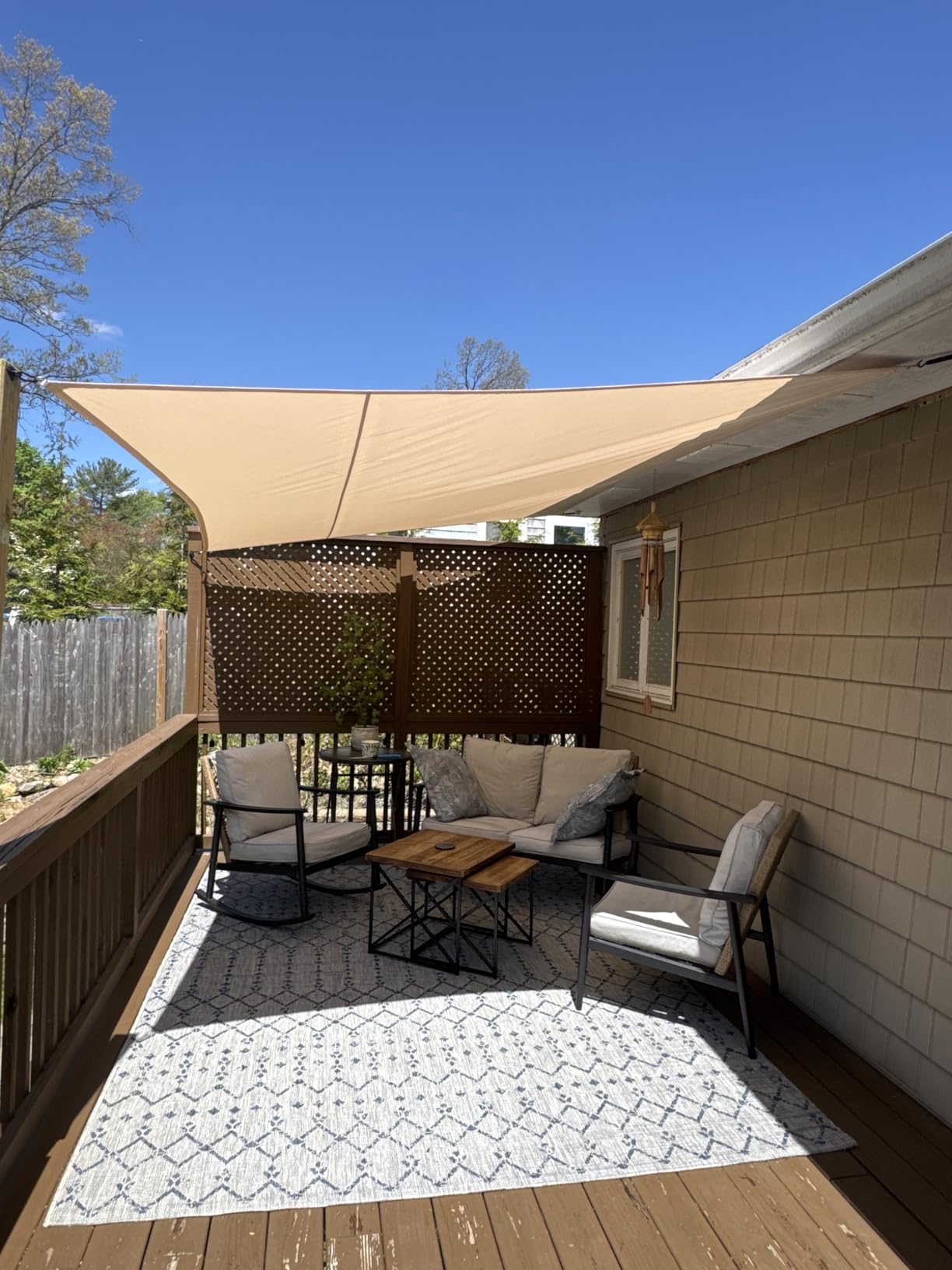 Patio Paradise 10' x 15' Sun Shade Sail Waterproof Gray Rectangle Shade Canopy UV Block Tarp Cloth Outdoor Patio Cover for Garden Backyard Deck Awning customer photo 2