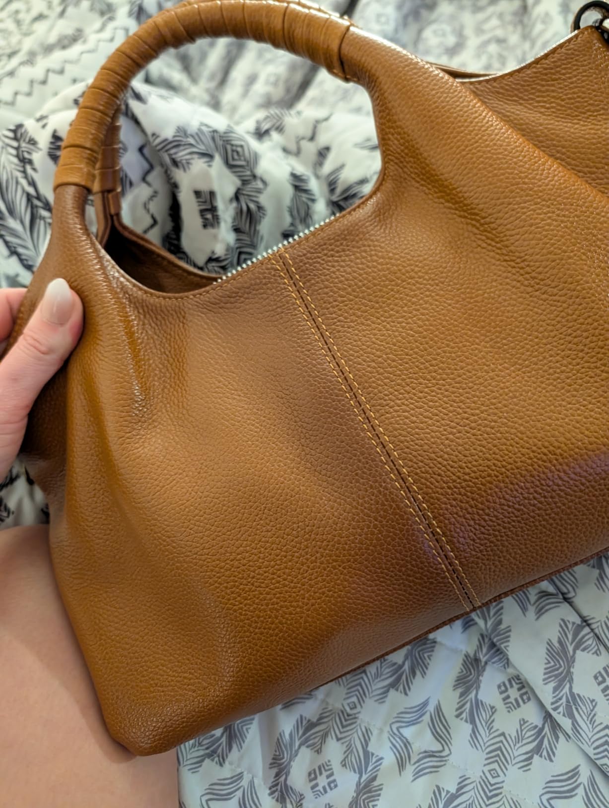 Iswee Leather Satchel Women Purse and Handbag Crossbody Shoulder Bag Hobo customer photo 1