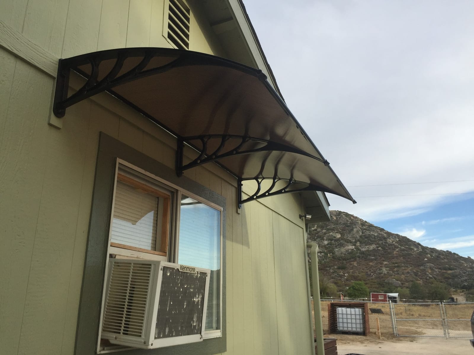 40 inch x 80 inch Window Awning Door Canopy Polycarbonate Cover Outdoor Front Door Patio Sun Shetter (Brown 1pcs) customer photo 1