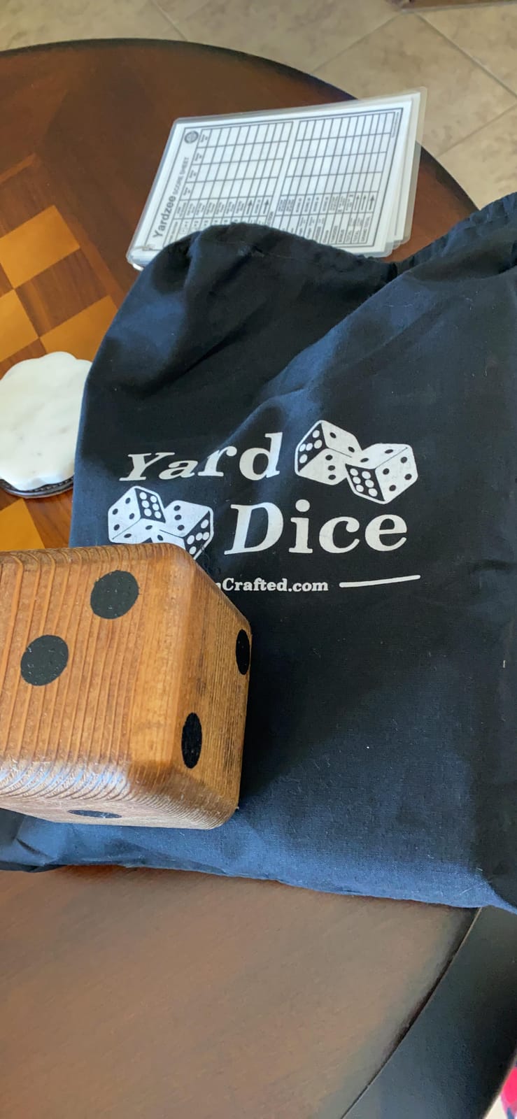 Yard Dice Giant Wooden Yard Game, 6 Solid 3.5