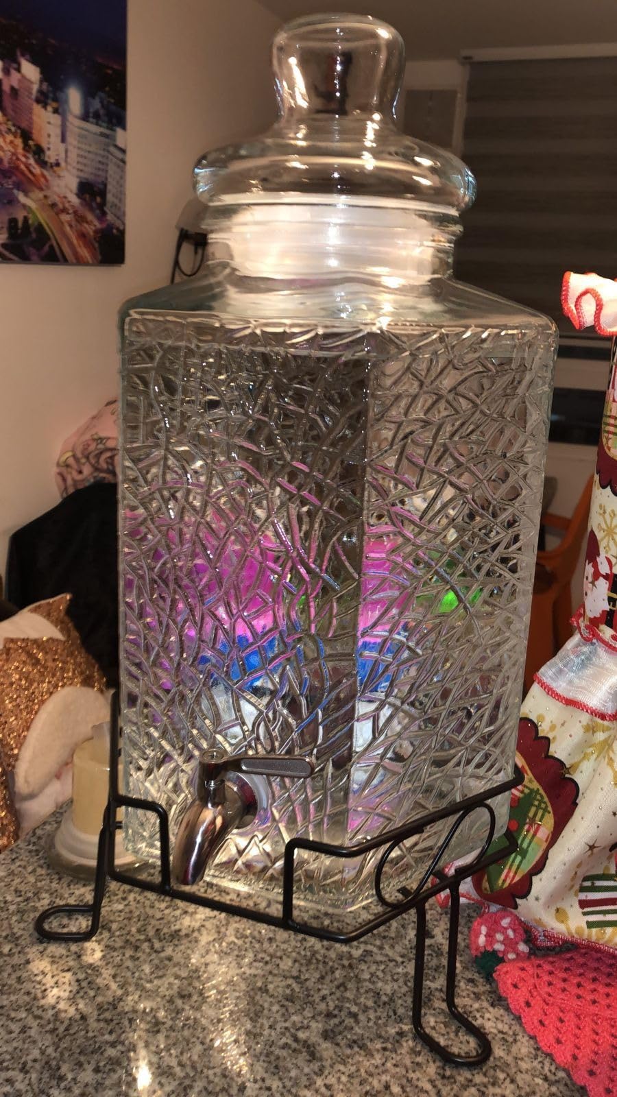Redfern 2.5 Gallon Glass Beverage Dispenser Stainless Spigot and Stand customer photo 2