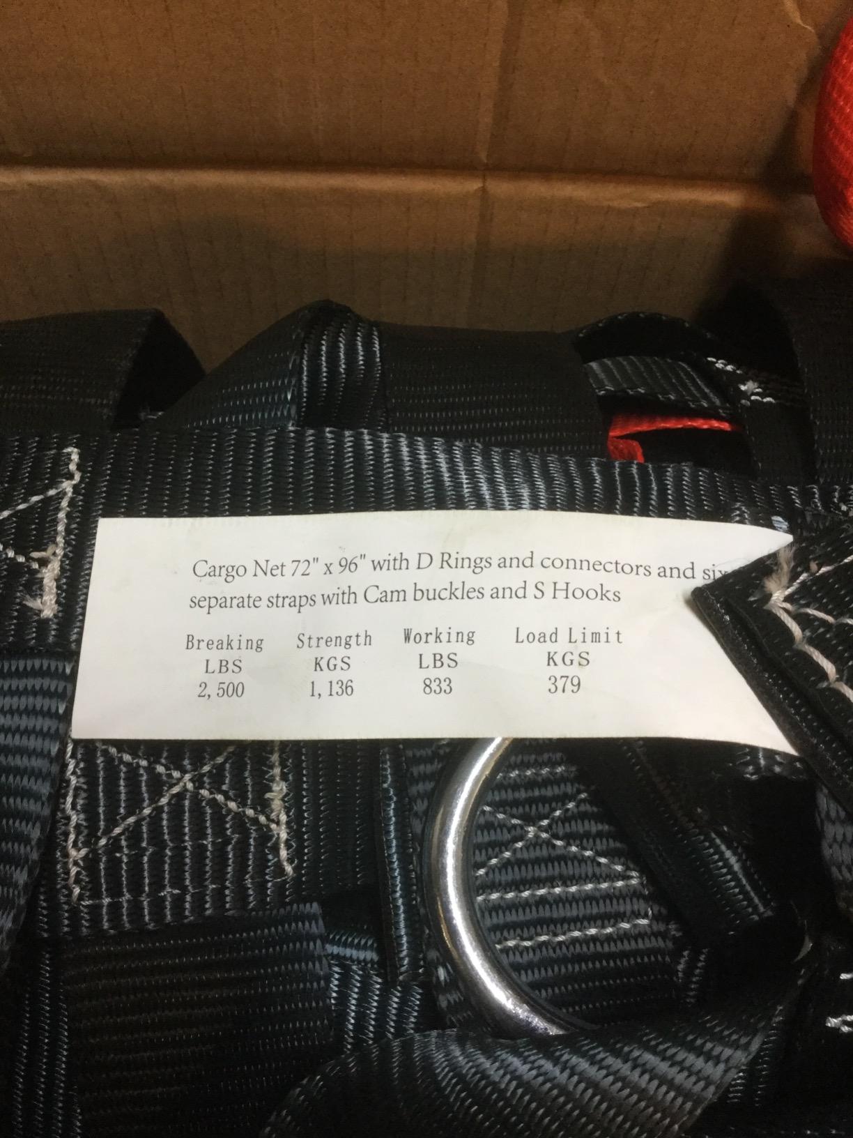 6' x 8' Heavy Duty Cargo Net for Pickup Truck Bed with D Rings Tie Down Fittings - Durable Truck Bed Cargo Net with 6 Cam Buckle Tie Down Straps customer photo 1