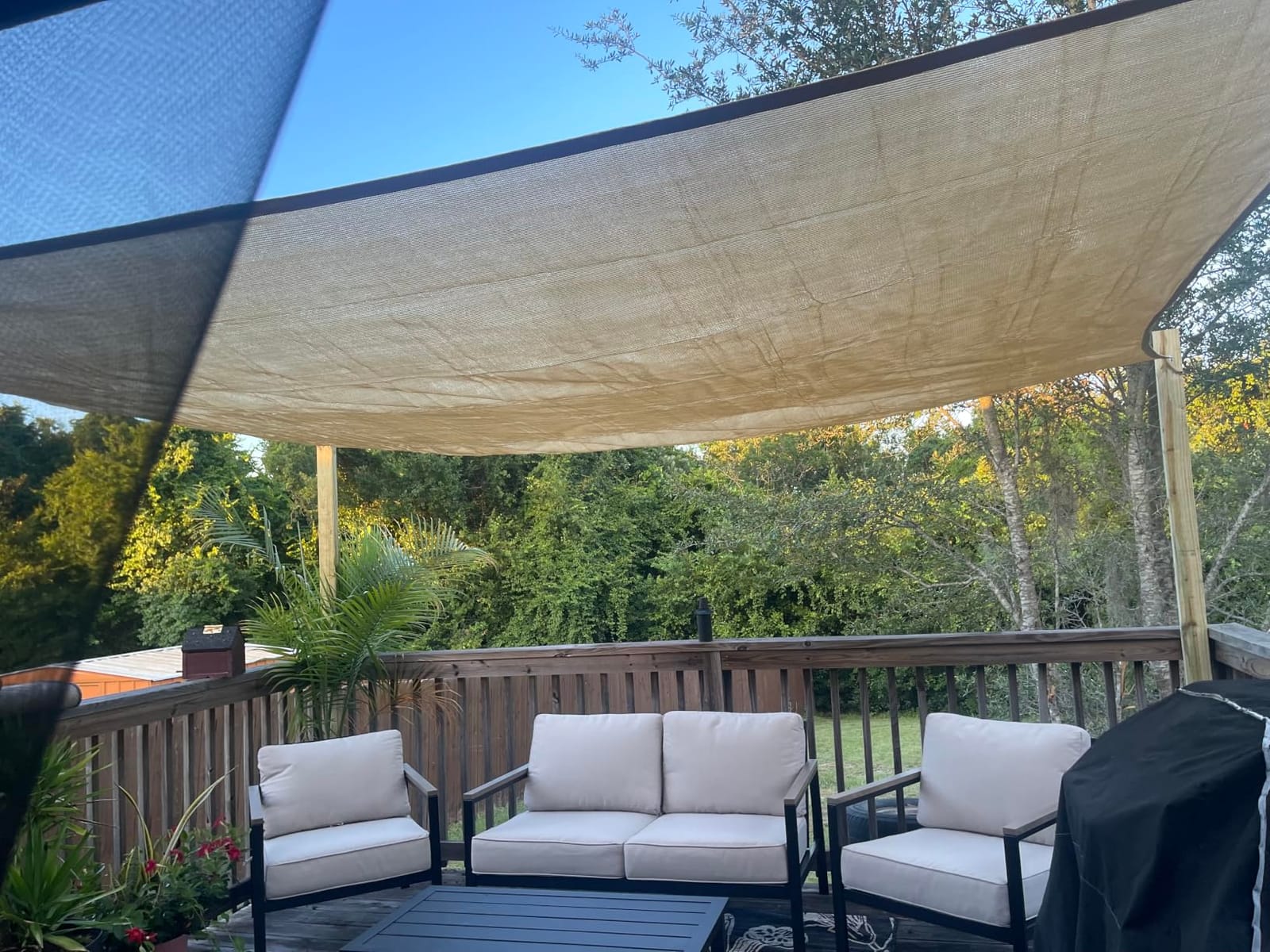 SUNNY GUARD 16' x 16' x 16' Triangle Shade Sail 95% UV Block Outdoor Canopy customer photo 1