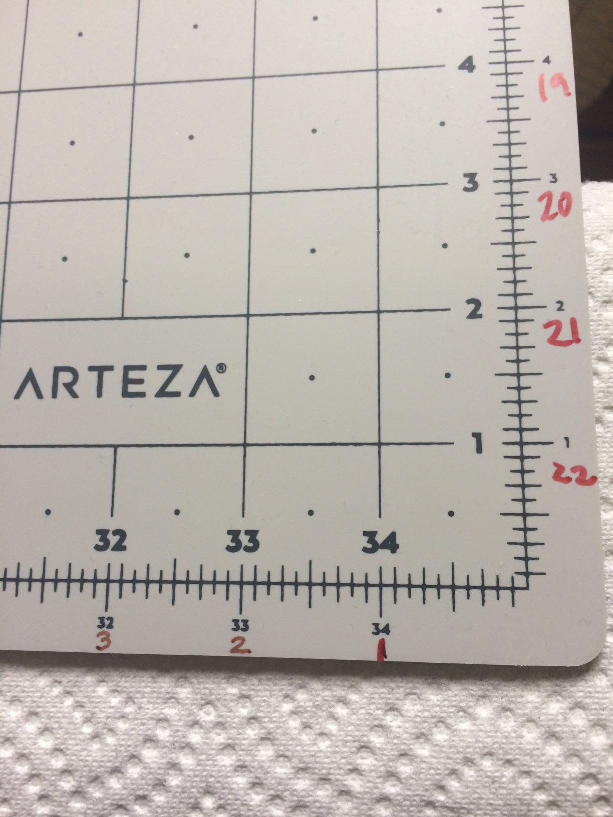 ARTEZA Self-Healing Cutting Mat, 18 x 24 in, Double-Sided for Quilting | 3 mm PVC-Free Triple-Layer Mat, Grid Lines, Angle Guides and Non-Slip Surface, For Sewing, Quilting, Fabric, Paper and Vinyl customer photo 2