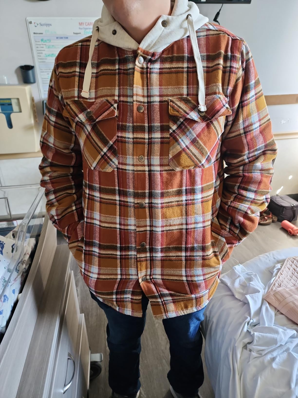 Legendary Whitetails Mens Hooded Plaid Flannel Berber Lined Shirt Jacket customer photo 1