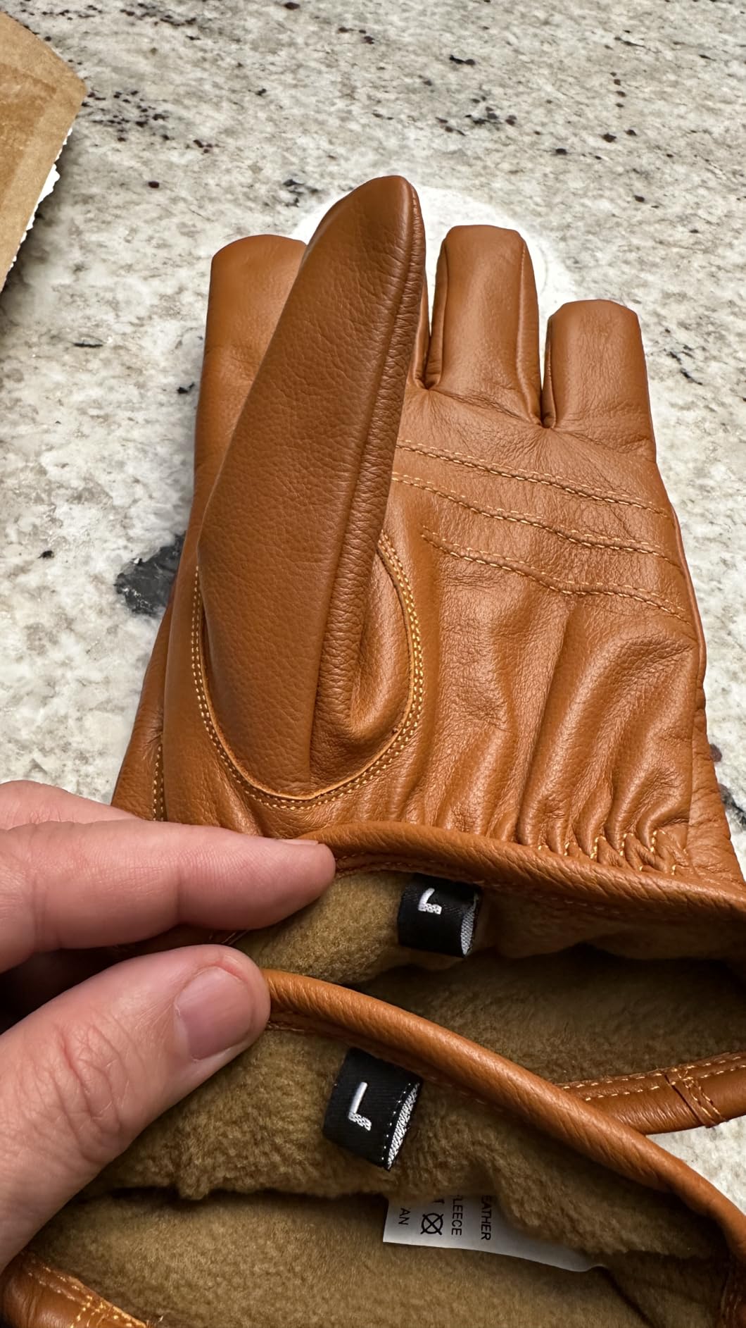 Riparo Winter Gloves for Men, Leather Winter Gloves for Cold Weather, Snow Gloves for Motorcycle Driving Hiking Outdoor customer photo 1