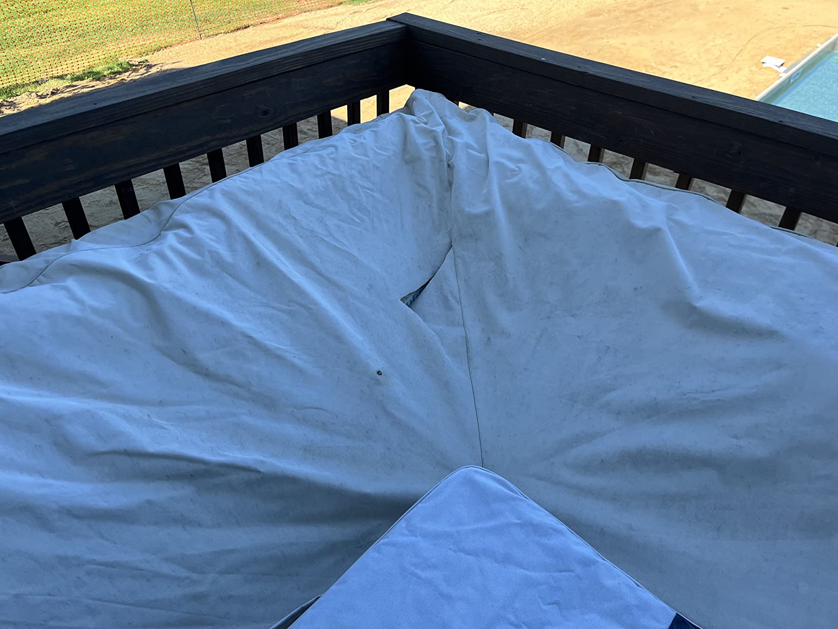 Classic Accessories 55-881-011501-RT Facing, Large Veranda Patio L-Shaped Sectional Sofa Cover, Left, Pebble, Patio Furniture Covers customer photo 1