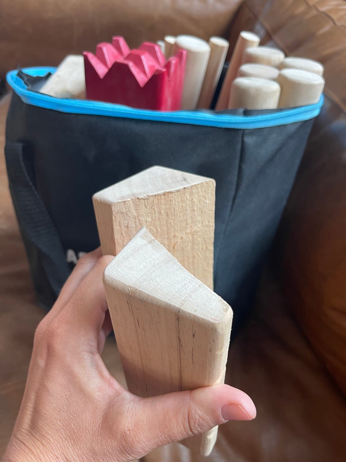 Juegoal Kubb Game Set Backyard Game Set Outdoor Tossing Game Set with Carrying Bag customer photo 2