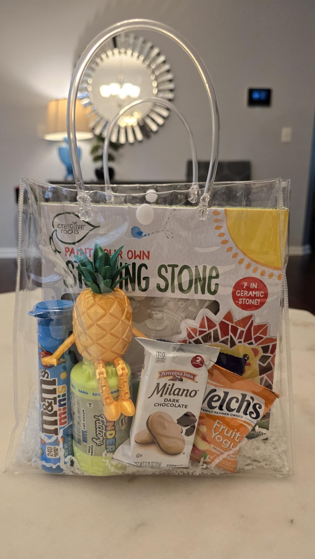 Creative Roots Mosaic Sun Stepping Stone Kit - Includes 7-Inch Ceramic Stepping Stone & 6 Vibrant Paints, DIY Garden Stone for Kids Ages 6+ customer photo 2