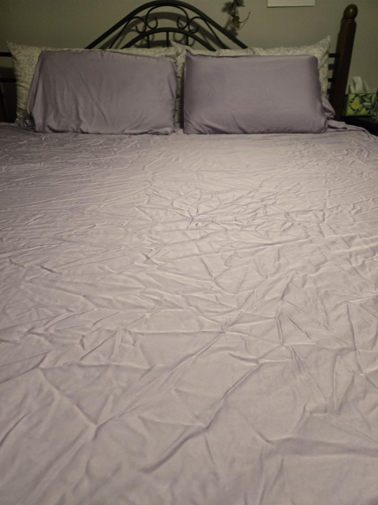 Pure Bamboo Queen Sheets, Genuine 100% Organic Viscose Derived from Bamboo Bed Sheet Set, Luxuriously Soft & Cooling, Double Stitching, 2 Year Quality Promise (Queen, Sea Glass) customer photo 1