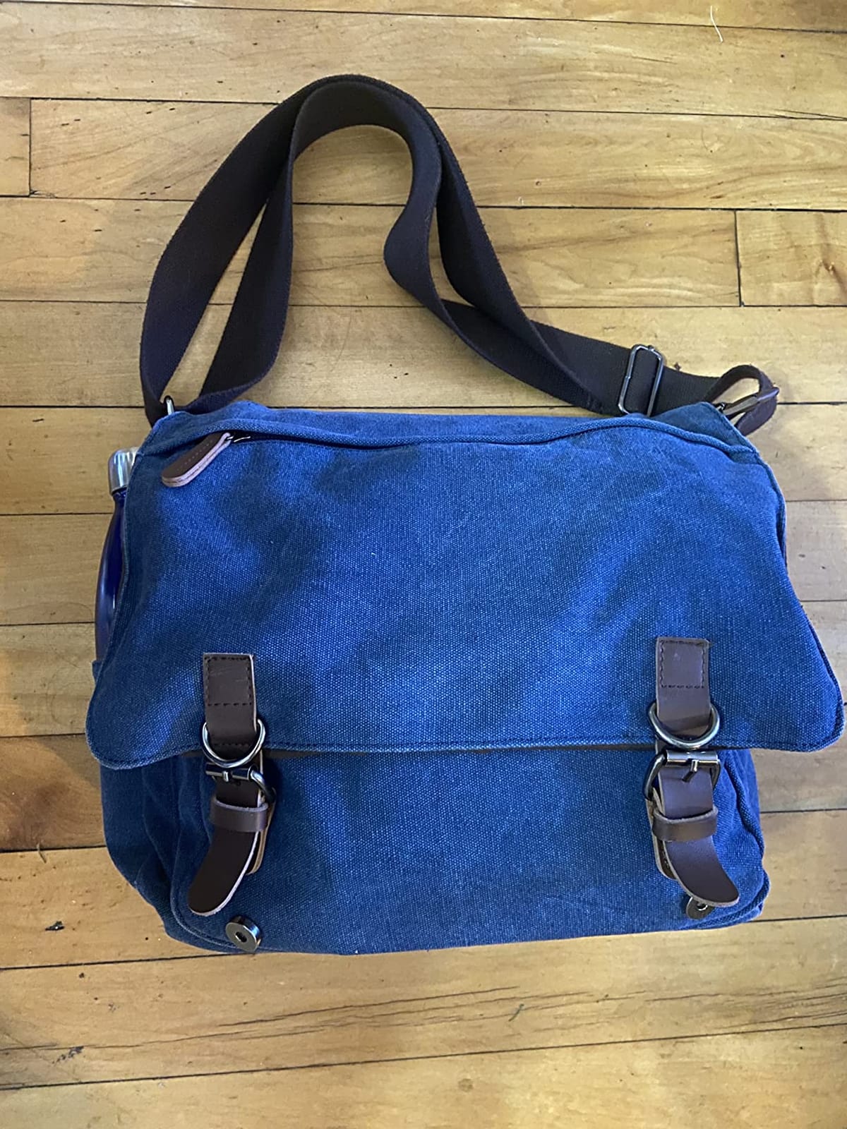 Large Vintage Canvas Messenger Shoulder Bag Travel Crossbody Purse Briefcase Business Bag for 15inch Laptop customer photo 1