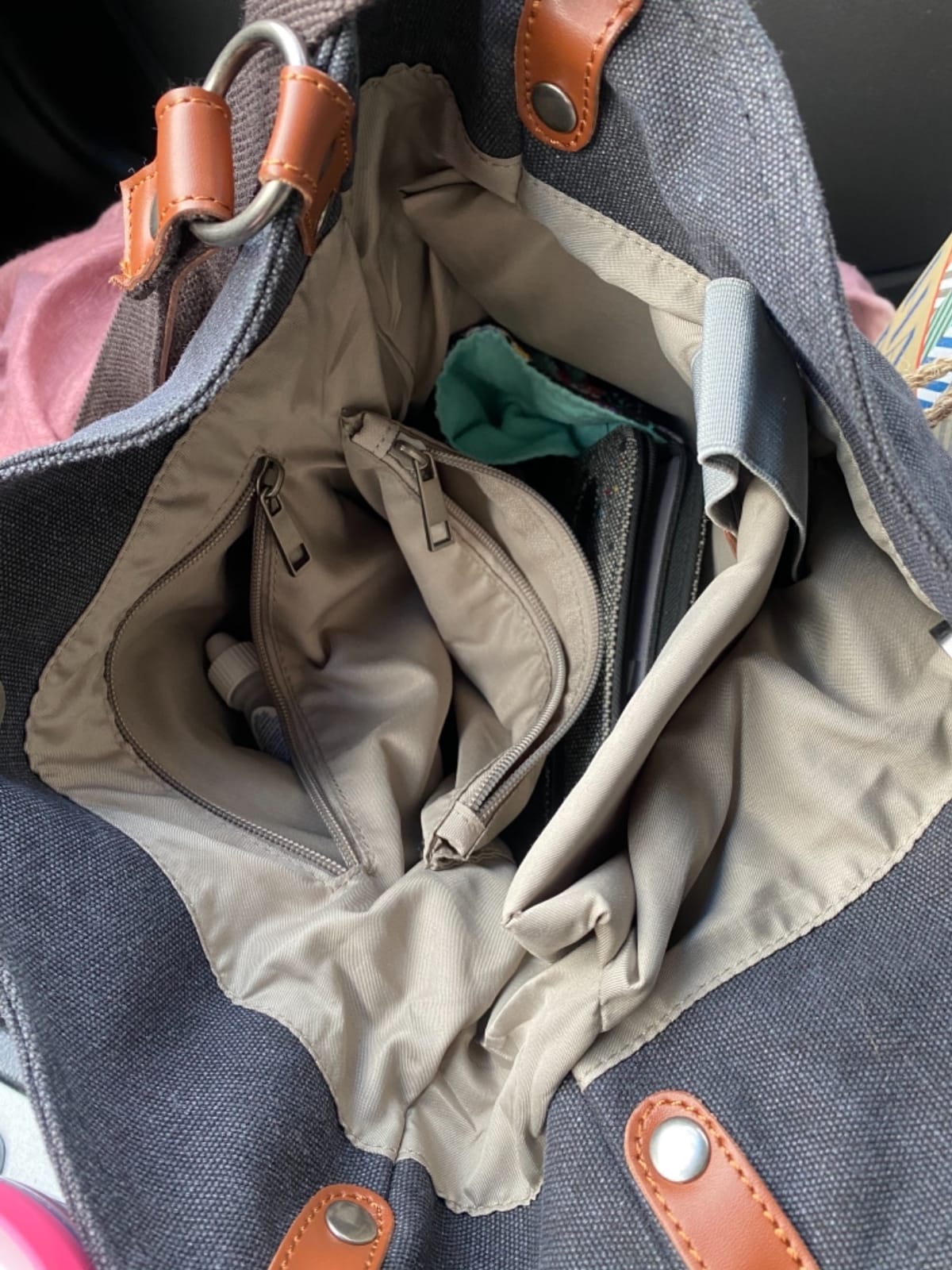 SHANGRI-LA Canvas Tote Handbag Casual Purse Shoulder Bag for Women Convertible Backpack customer photo 2