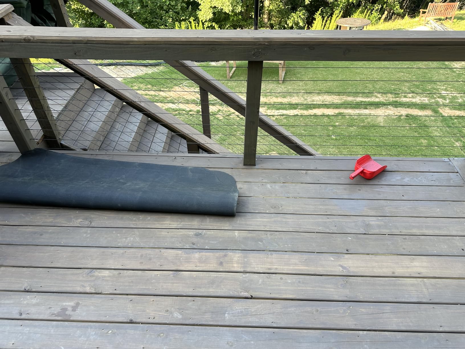 GRILLTEX Under the Grill Protective Deck and Patio Mat, 39 x 72 inches, Black customer photo 1