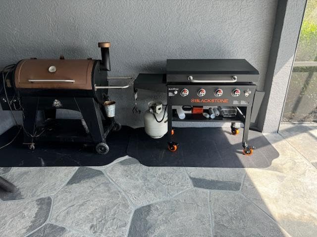 GRILLTEX Under the Grill Protective Deck and Patio Mat, 39 x 72 inches, Black customer photo 2