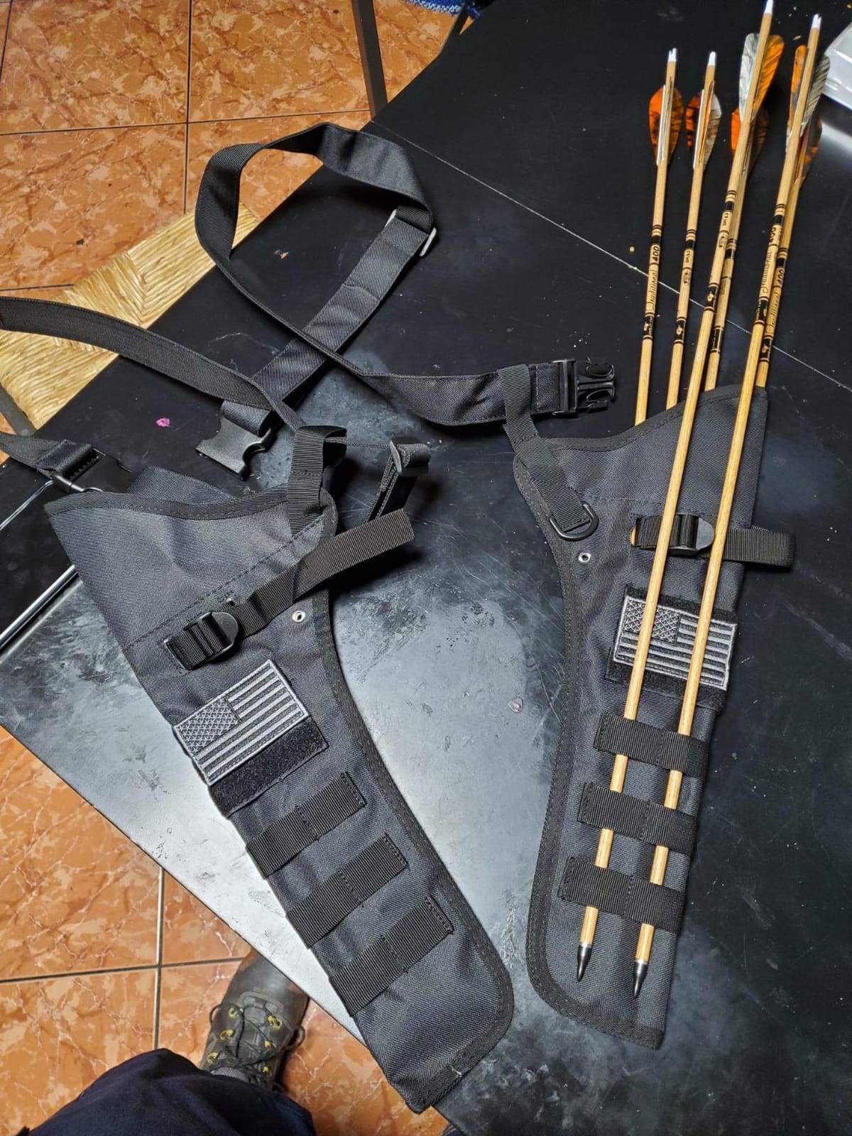 Archery Lightweight Hip Arrow Quiver Foldable Compact Arrows Bag with Molle System Hanged for Target Shooting customer photo 1