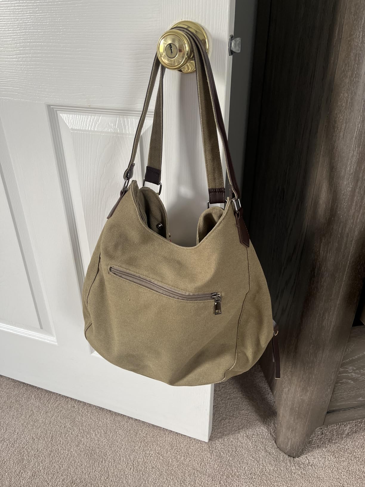 Canvas Multi-pocket Hobo Bags for Women customer photo 1