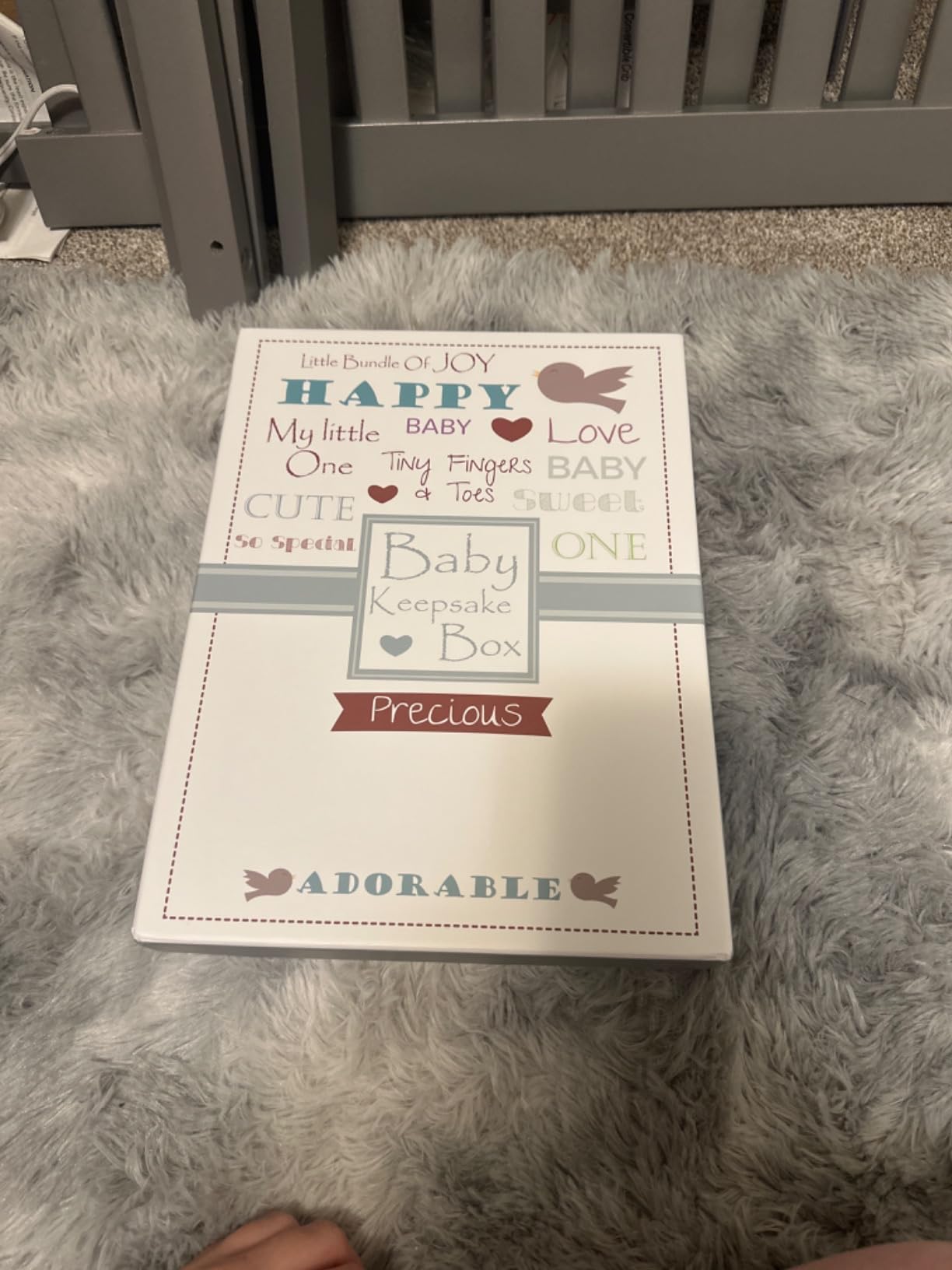 Baby Memory Book w/Keepsake Box & 30 Monthly & Baby First Milestone Stickers - Gender Neutral First Year Scrapbook Journal customer photo 1