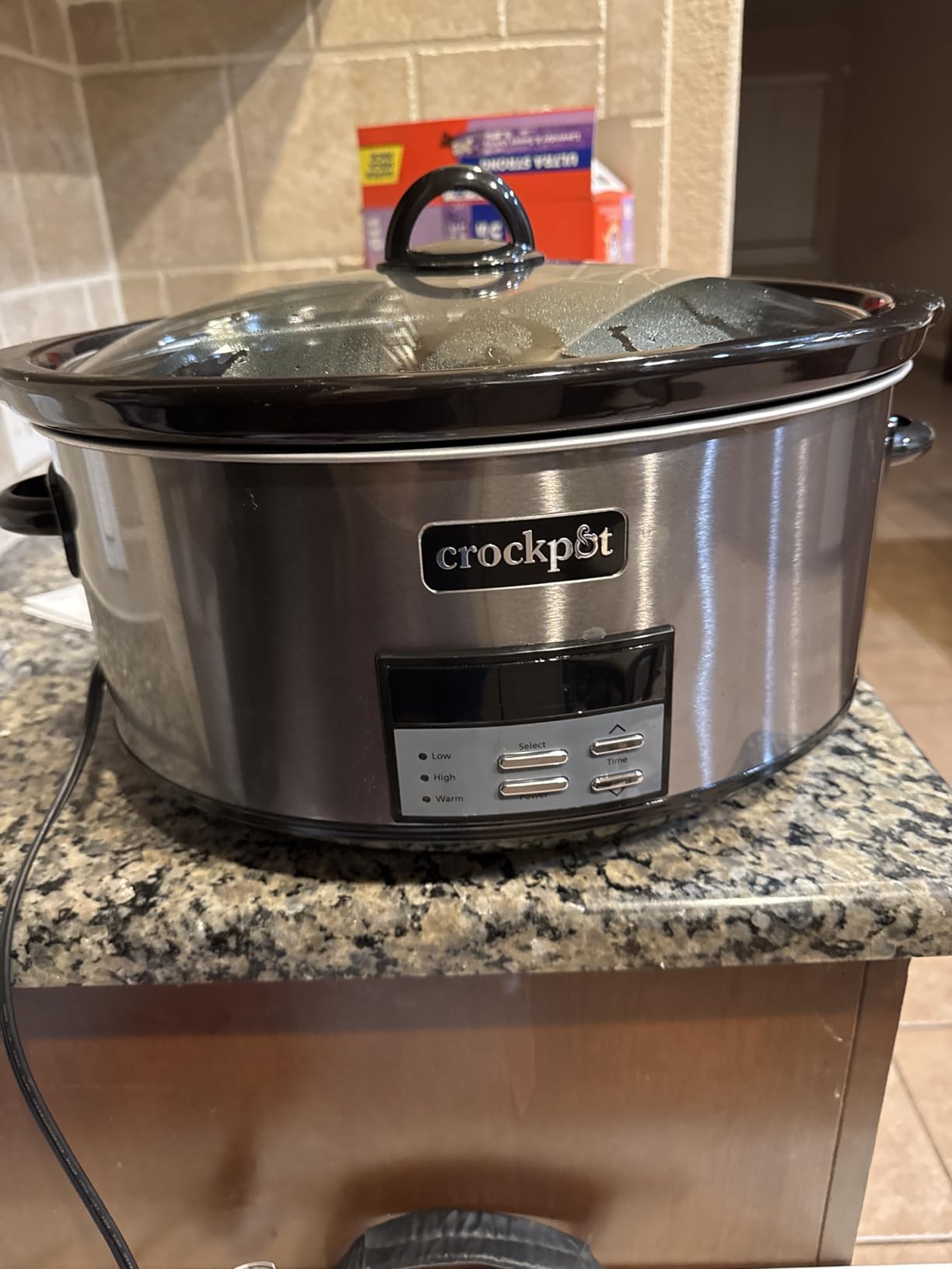 Crock-Pot Large 8-Quart Programmable Slow Cooker with Auto Warm Setting Black Stainless Steel customer photo 1