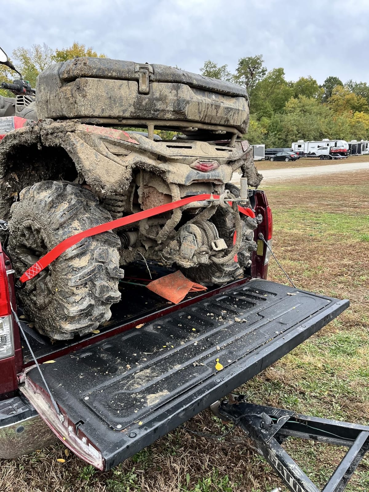 Rhino USA Heavy Duty Ratchet Tie Downs (4-Pack) - 1.6in x 8ft, 5,000lb | 5,000lb Break Strength. Manual Ratchet w/ Safety S Hooks & Soft Loops. For Trucks, ATV, UTV, Motorcycle & Cargo. Black customer photo 2