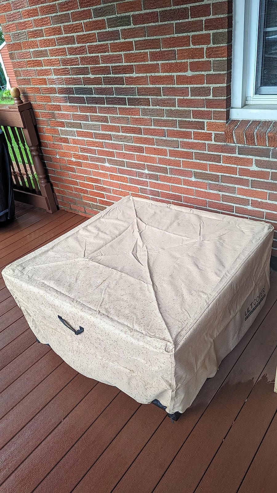 ULTCOVER Waterproof Square Patio Fire Pit Table Cover 36 inch customer photo 1