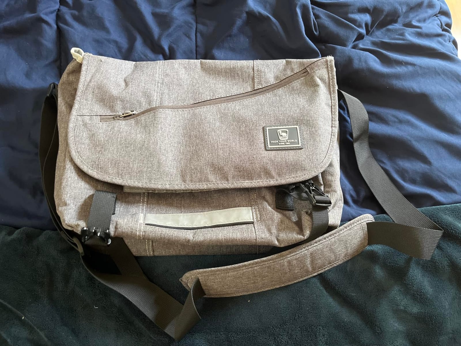 OIWAS Messenger Bag for Men 15.6 Inch Mens Laptop Crossbody Bags, Grey customer photo 1