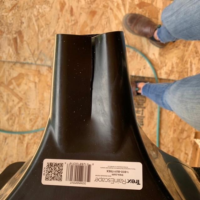 RainEscape Deck Drainage System Downspout - Black customer photo 2