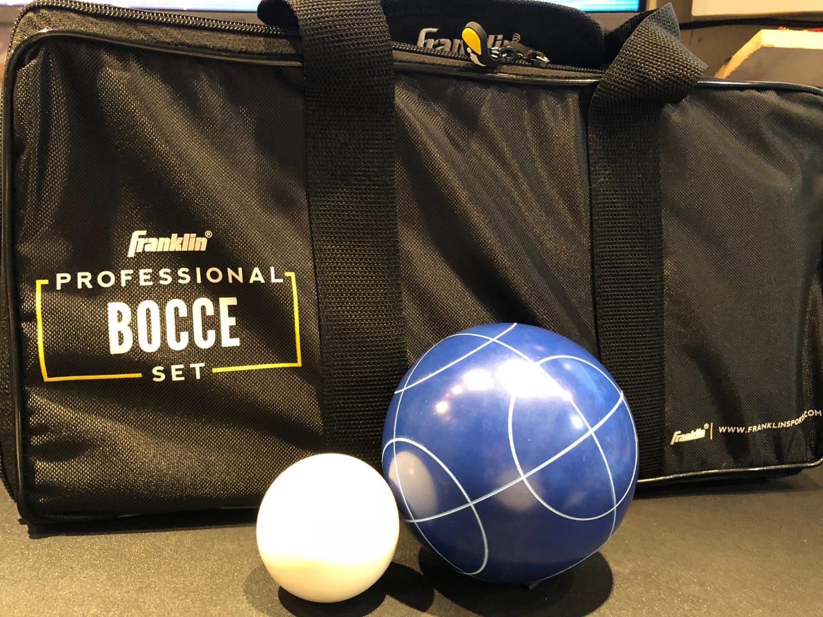 Franklin Sports Bocce Ball Set — 8 All Weather Bocce Balls and 1 Pallino — Beach, Backyard Lawn or Outdoor Party Game — Professional, American, and Starter Set Options customer photo 2