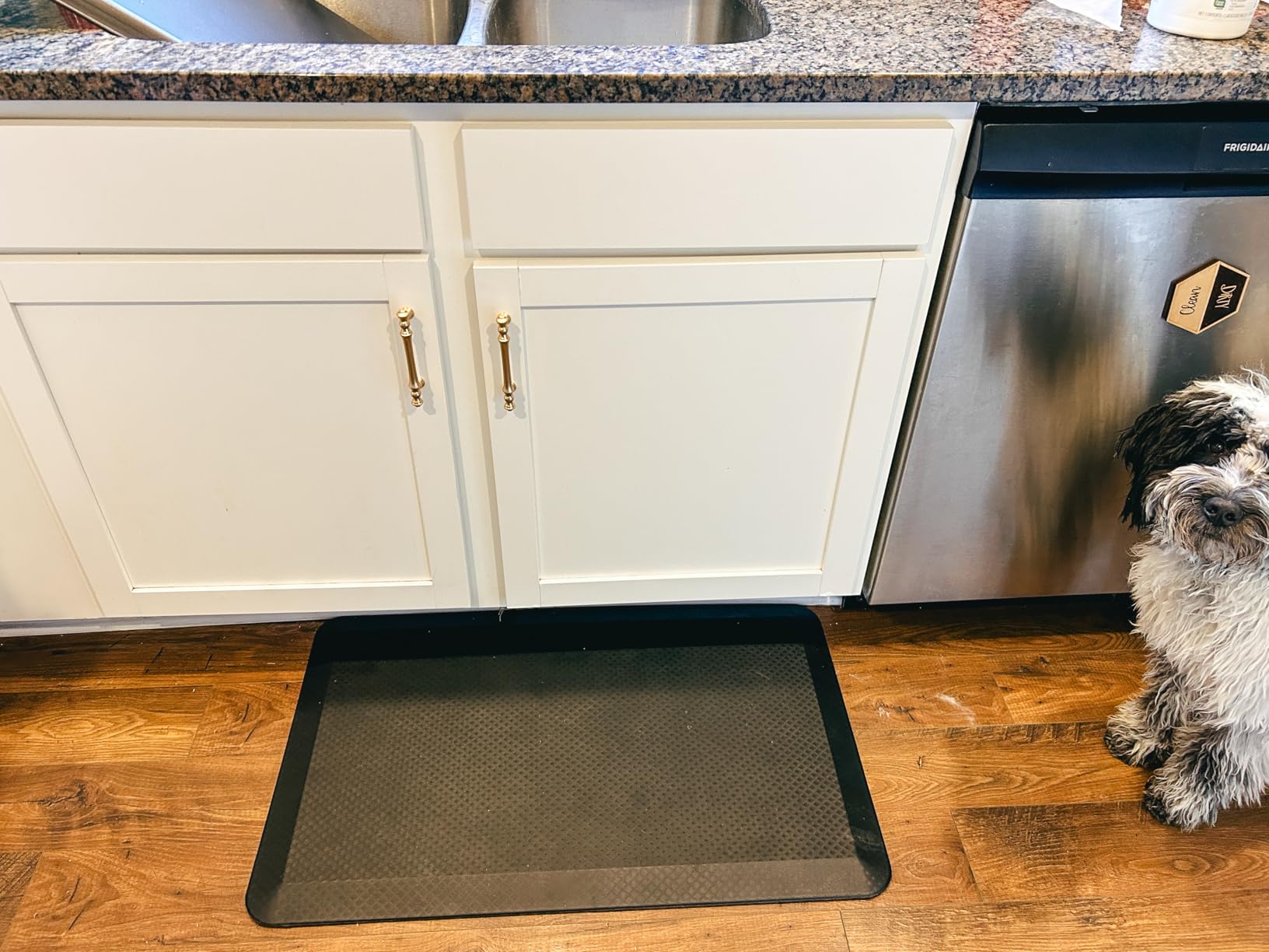 KANGAROO Cushioned Anti Fatigue Kitchen Mats for Floor, 17x24 Black customer photo 1