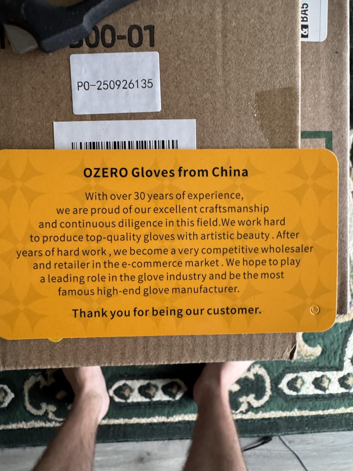 OZERO Winter Mens Gloves Genuine Nappa Leather Warm Wool Lining Touchscreen customer photo 2