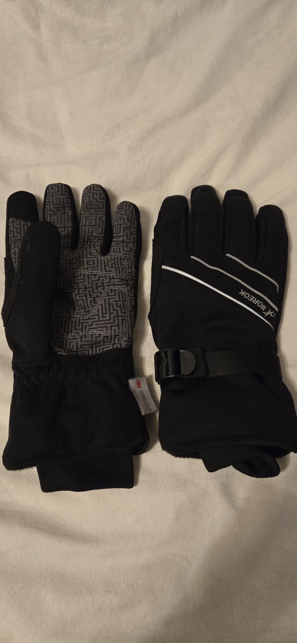 MOREOK Waterproof & Windproof -30°F Winter Gloves for Men/Women, 3M Thinsulate Thermal Gloves Touch Screen Warm Gloves for Skiing,Cycling,Motorcycle,Running customer photo 1