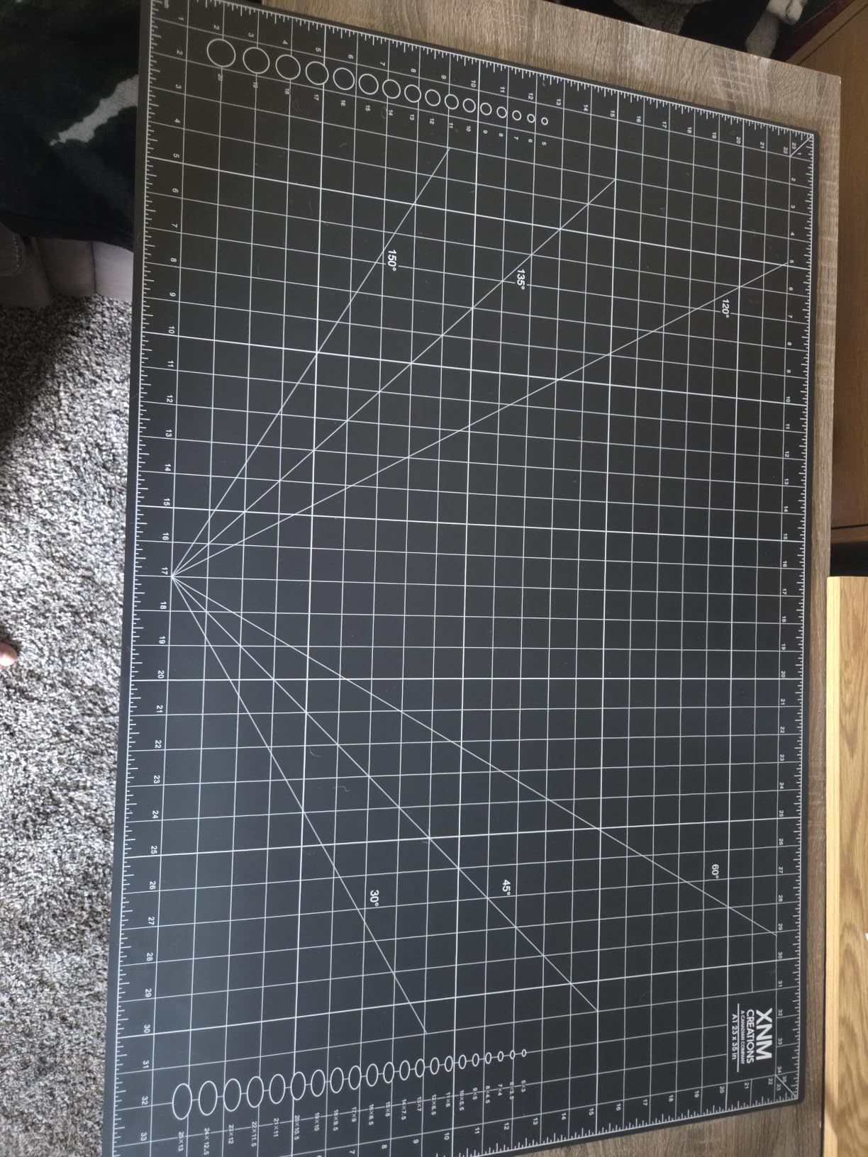 XNM Premium Self Healing Cutting Mat - 24 Inches by 36 inches - A1, 3 Layer Quality PVC Construction - Dual Sided, Imperial and Metric Grid Lines - Perfect for Cutting, Sewing, and Crafts customer photo 2