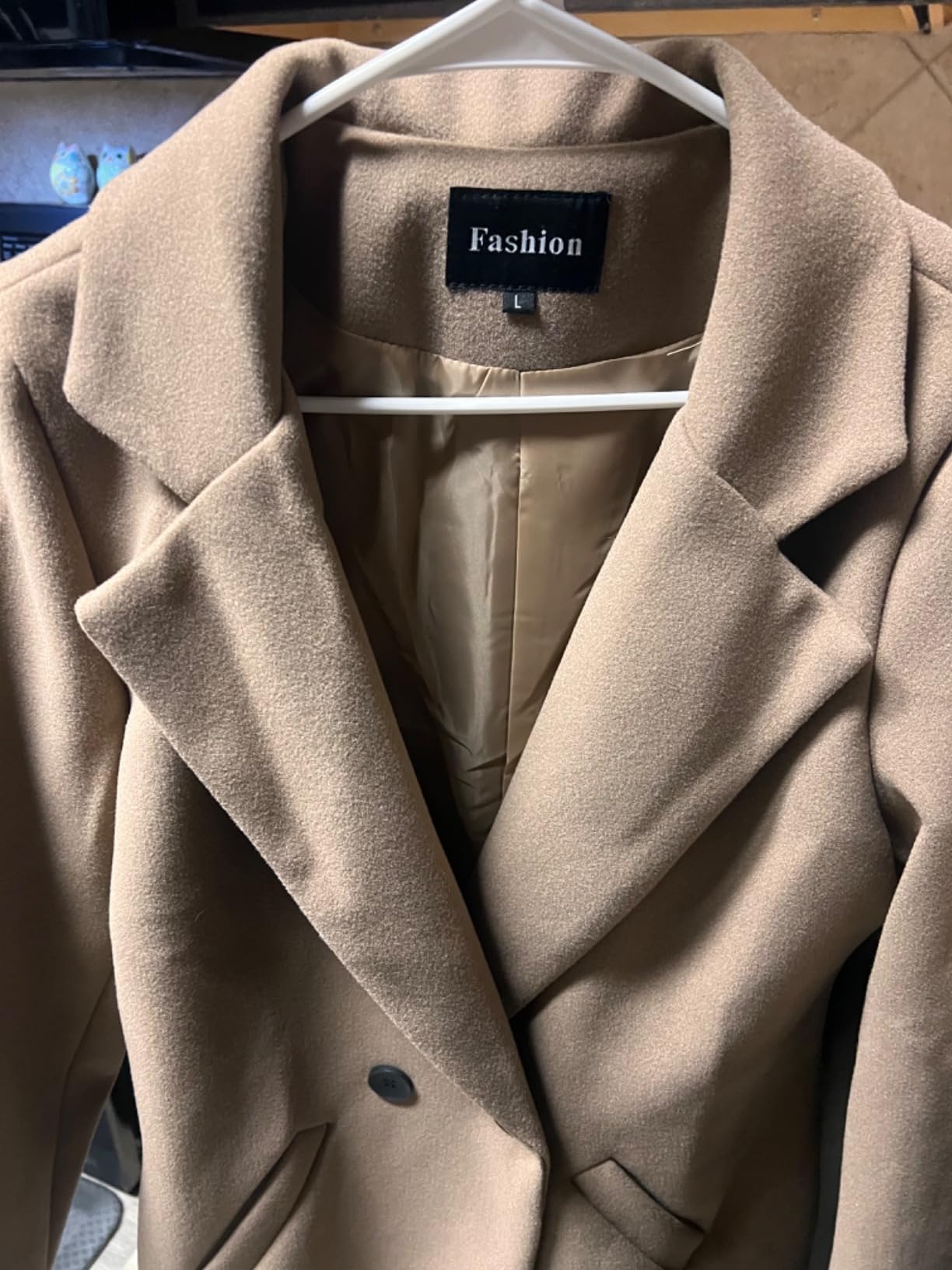 Tanming Women's Wool Pea Coats Long Trench Coats Jackets customer photo 1