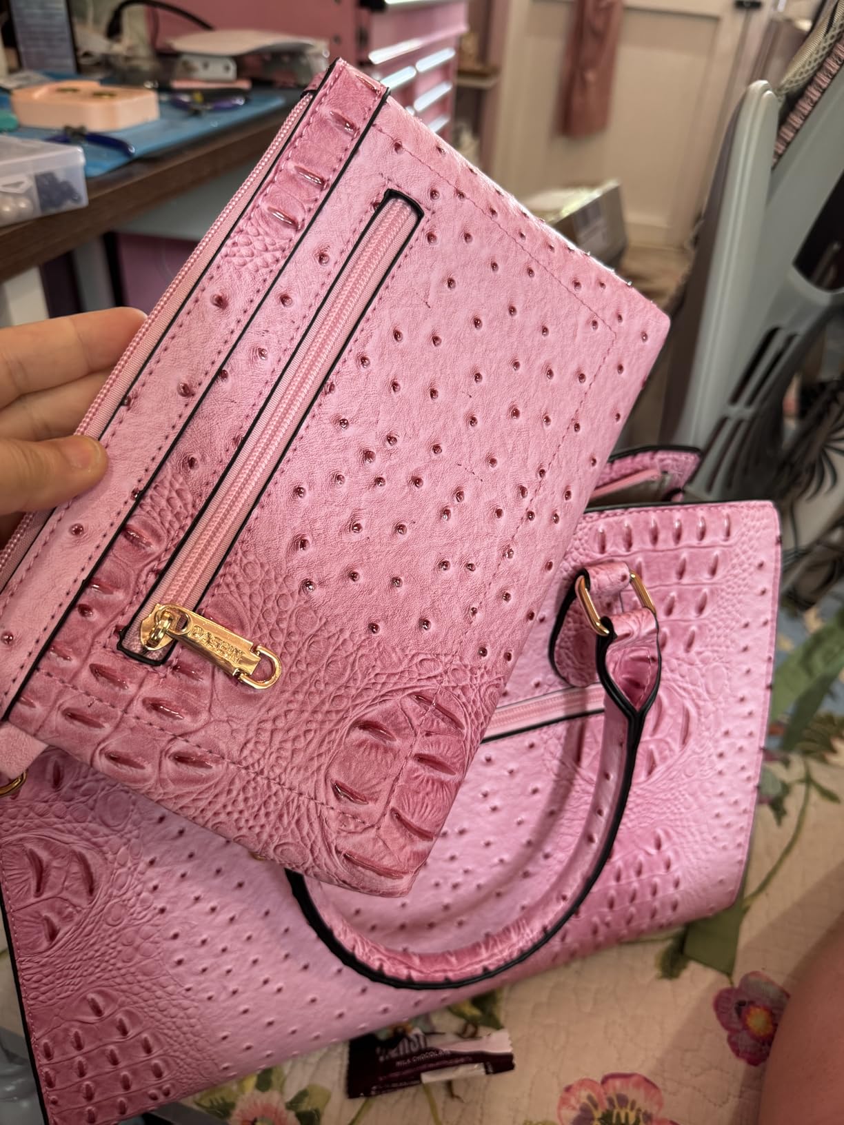 Dasein Women Handbags and Purses Ladies Shoulder Bag Top Handle Satchel Tote Work Bag with Matching Clutch customer photo 2