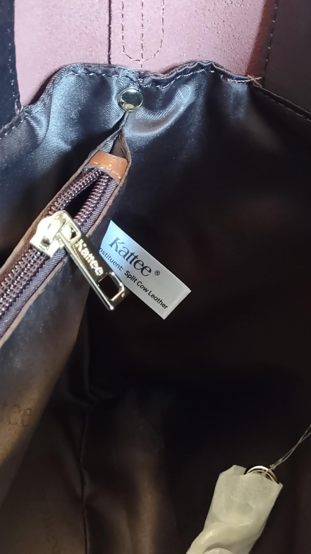Kattee Genuine Leather Tote Bag for Women customer photo 2