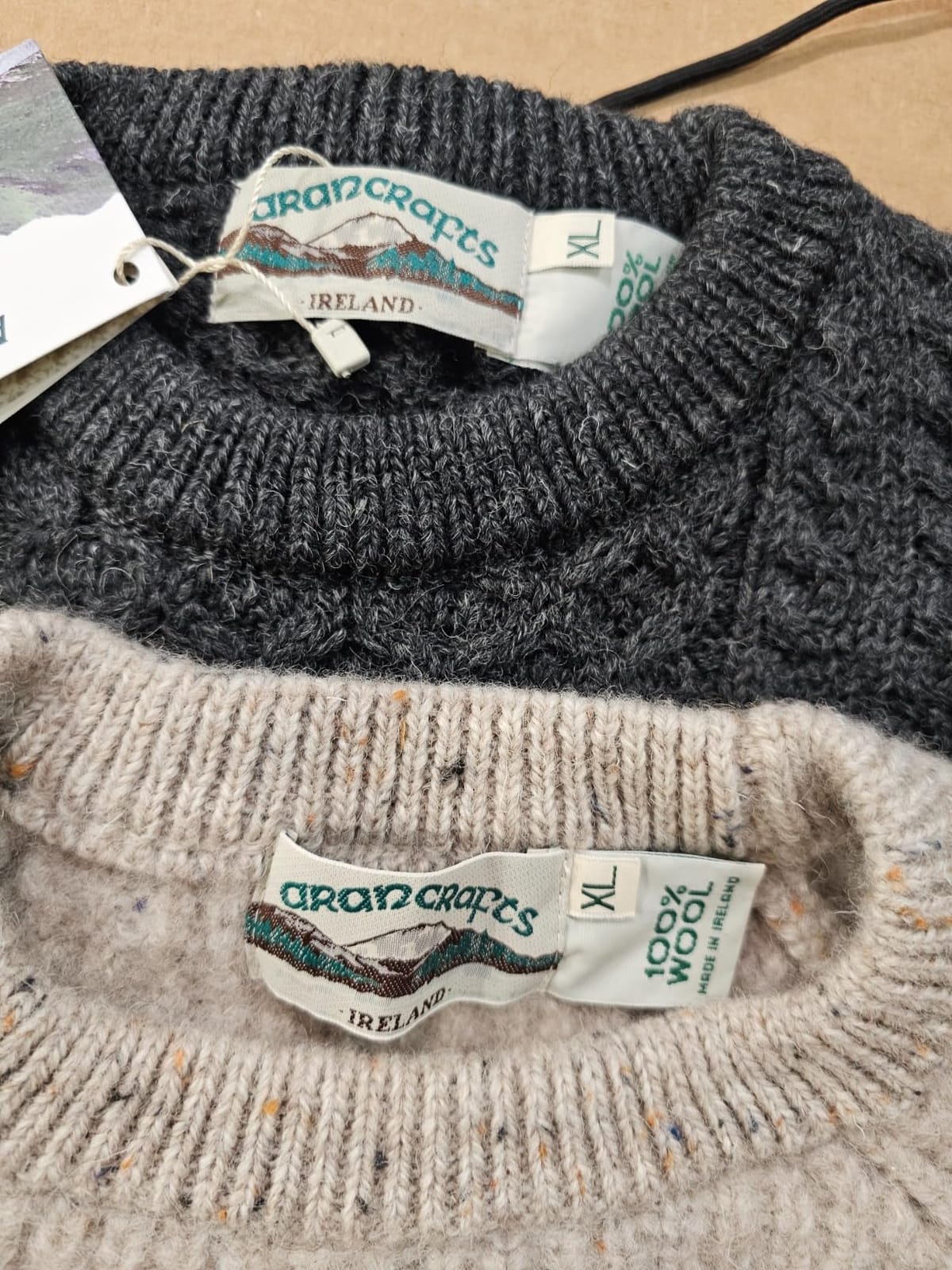 Aran Crafts Irish Men's Fisherman Rib Stitch Wool Sweater (C761) customer photo 1