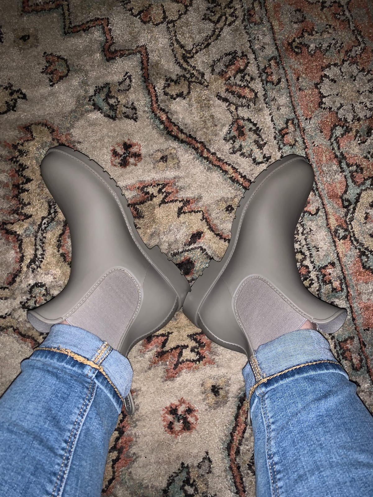 Women's Short Rain Boots Waterproof Anti Slip Rubber Ankle Chelsea Booties customer photo 1