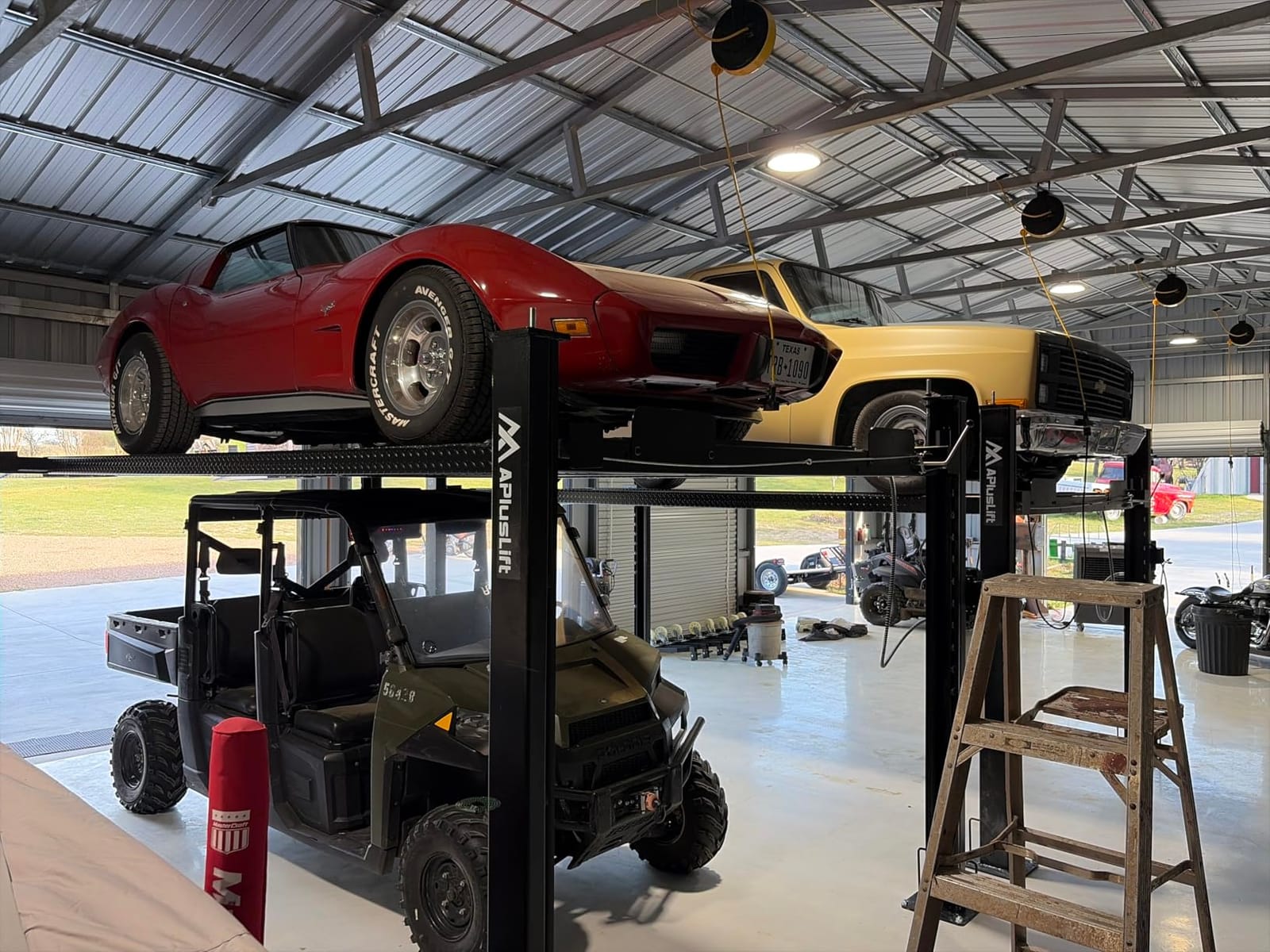 APlusLift 8SXLT 8000LB Extra Tall Long Wide 4-Post Car Lift 3 Year Warranty customer photo 1