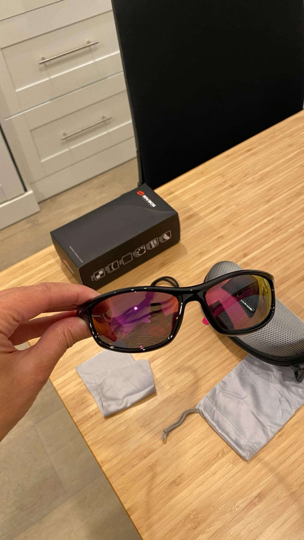 RIVBOS Womens Polarized Sports Sunglasses UV400 for Driving Cycling RB833 customer photo 2