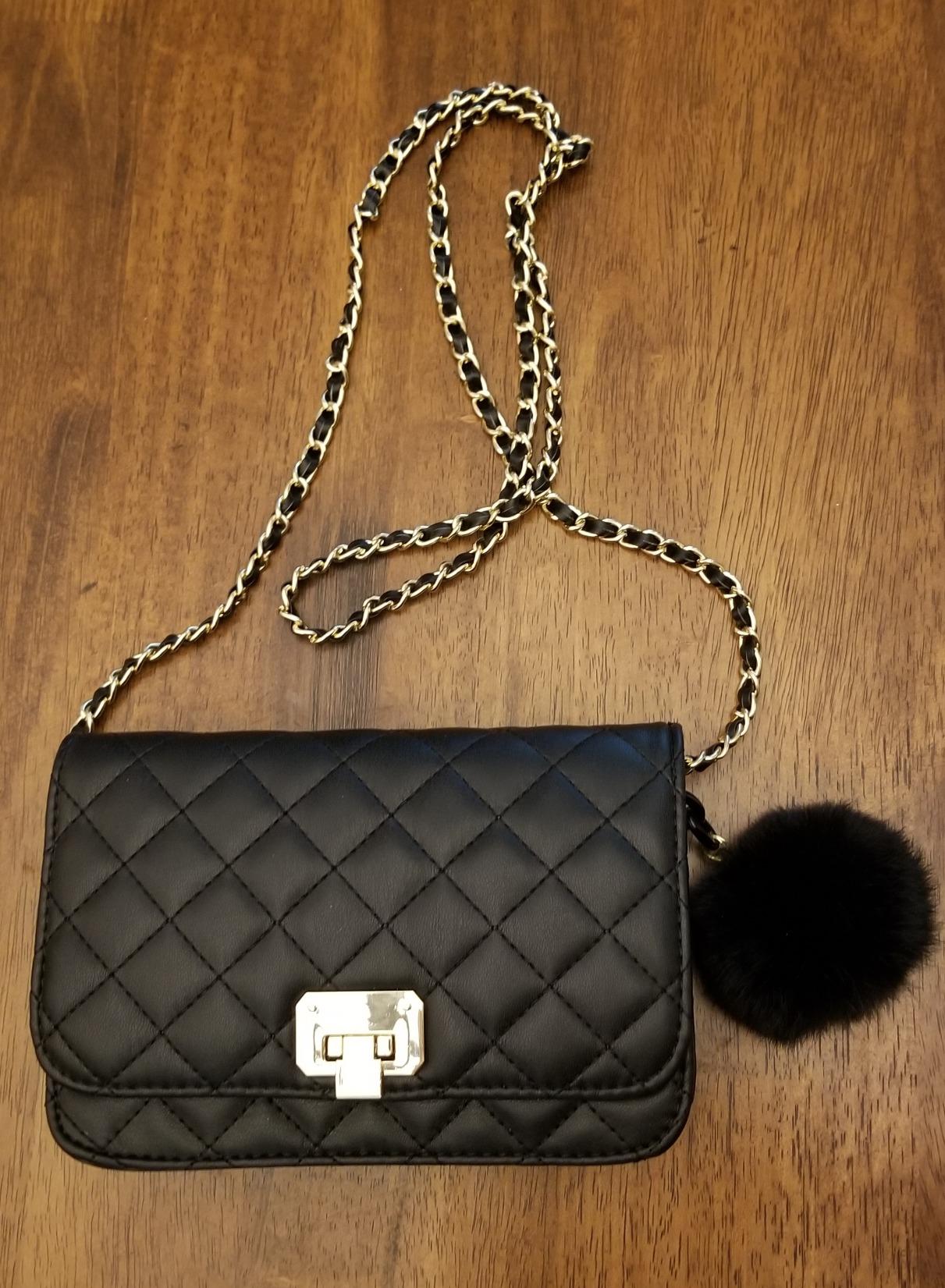Women Black Quilted Purse Crossbody Designer Shoulder Bag with Chain Strap customer photo 1
