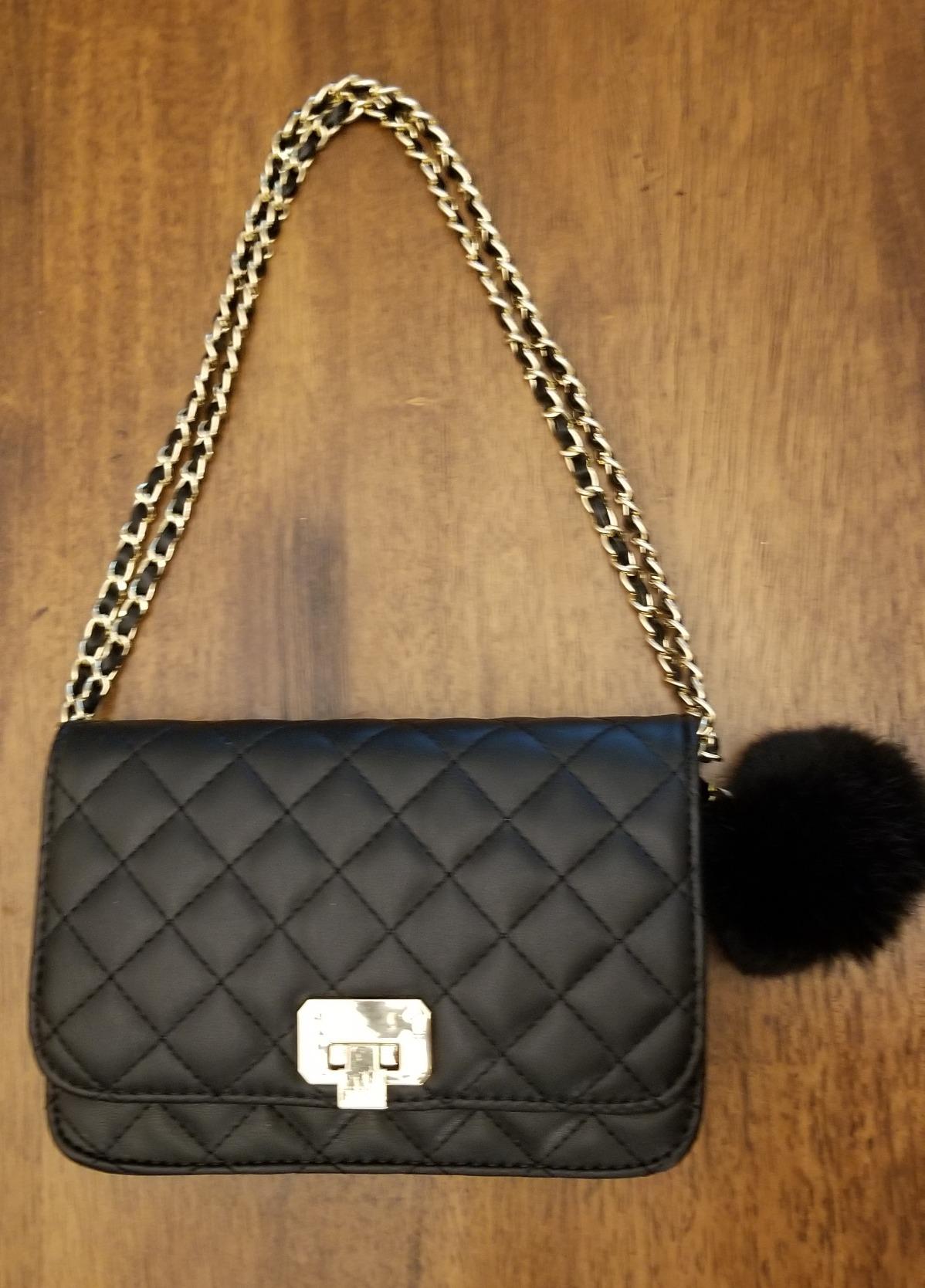 Women Black Quilted Purse Crossbody Designer Shoulder Bag with Chain Strap customer photo 2