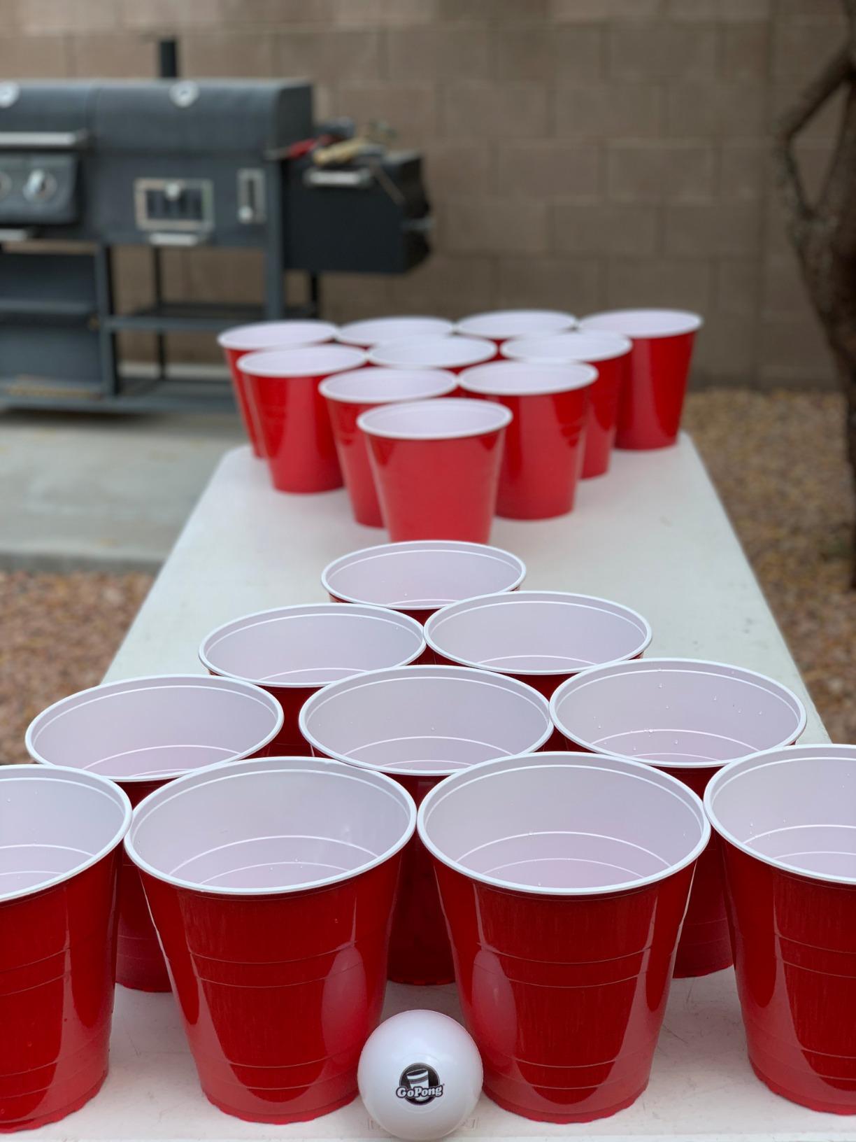 GoPong Giant Yard Pong Drinking Game for Adults – Indoor/Outdoor Lawn, Beach, and Tailgating Beer Pong Party Game – 24 Heavy Duty Giant Cups with 4 Balls customer photo 2