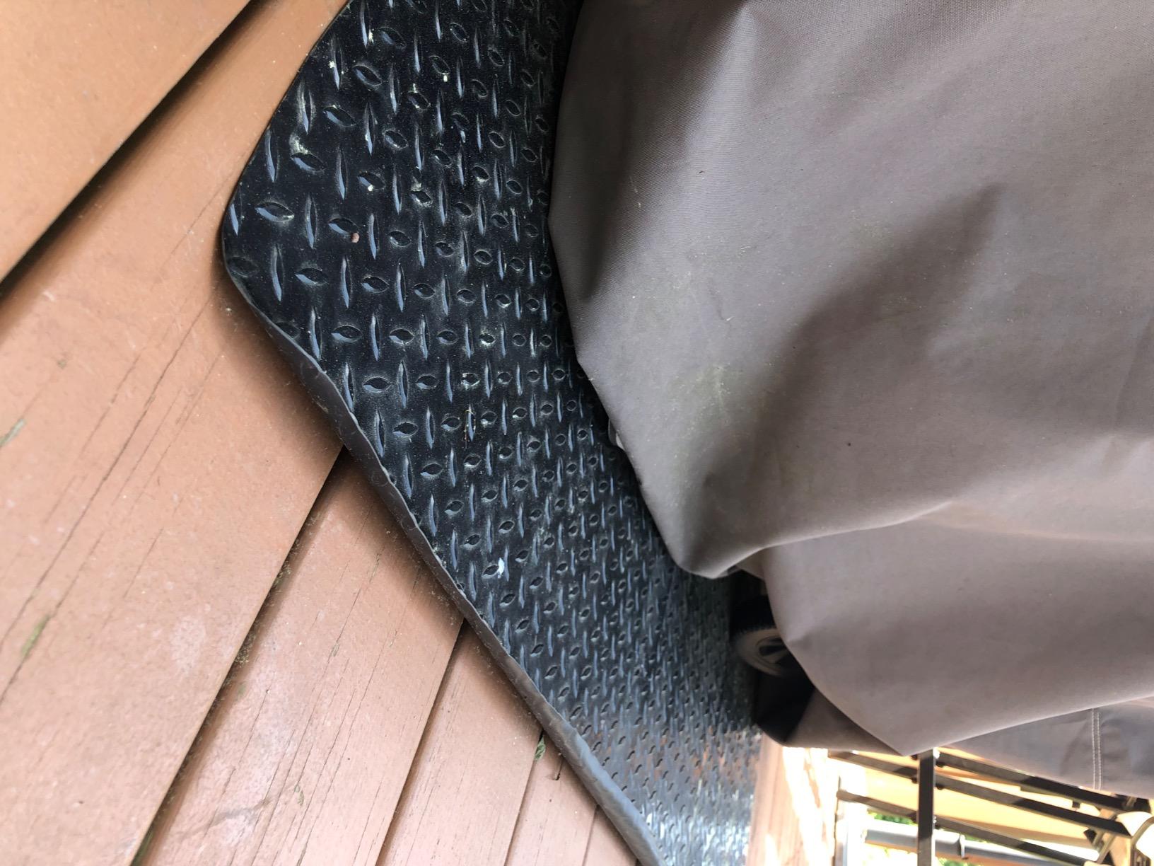 Fasmov 48 x 36 inches Grill Mat Grill and Garage Protective Mat, Protects Decks and Patios from Grease Splashes, PVC Flame Retardant Material customer photo 1