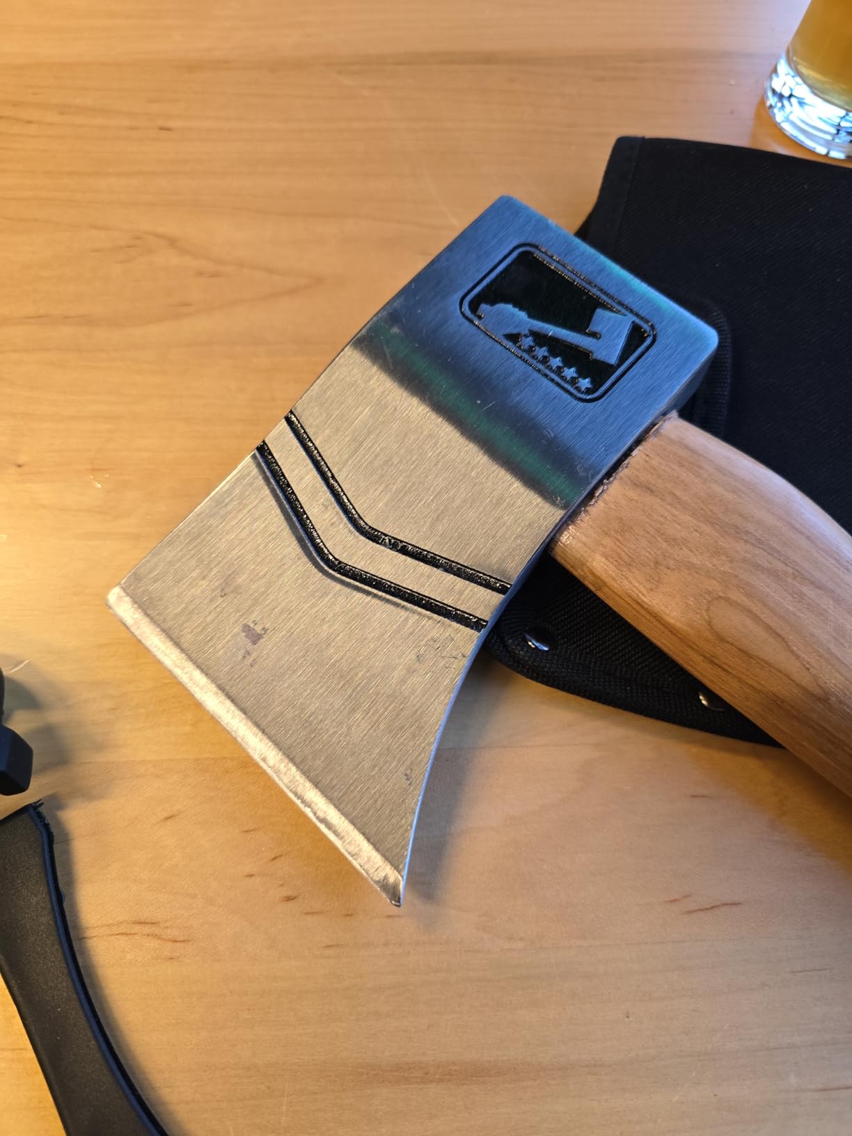 The Corporal (2nd Generation): World Axe Throwing League Premium Competition Throwing Axe with Throwing Hatchet Nylon Sheath and Hickory Wooden Handle (Patent Pending) customer photo 2