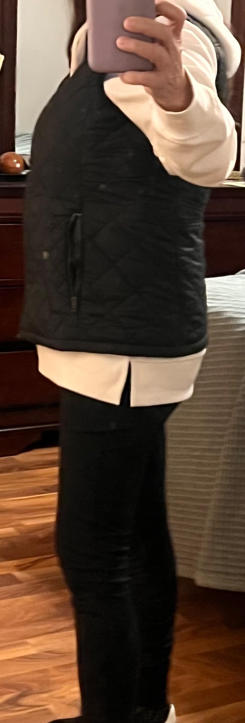 Fuinloth Women's Quilted Vest Lightweight Puffer Stand Collar Zip Gilet customer photo 2